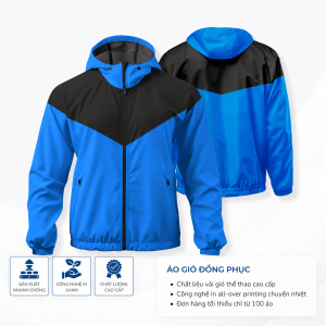 Mẫu áo khoác gió đồng phục doanh nghiệp – W123