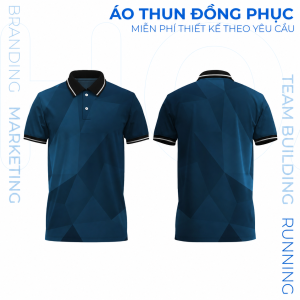 Thiết kế áo thun đồng phục màu xanh-W72